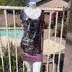 BCBGMaxazia Sequin Dress Women Medium Pink BCBG